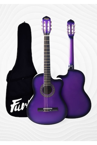 Cg-3901prs Klasik Gitar 4/4 Sap Ayarlı Kesik Kasa Full Set Mor