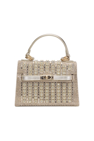 Guja 25yg585 Kadın Taşlı Abiye Çanta Altın Altın