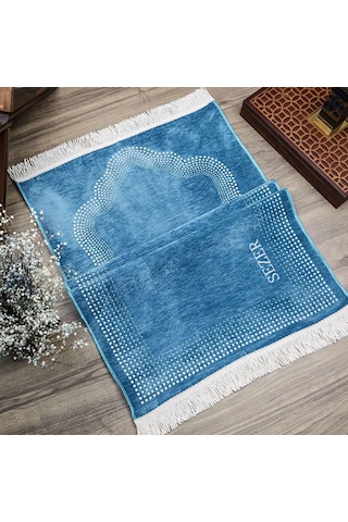İsminizi Seccadeye Nakşediyoruz ,isme Özel Seccade Zümra Turkuaz 65x115 Cm - 430 Gr İsminizi Seccadeye Nakşediyoruz ,isme Özel S Çok Renkli