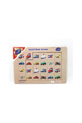 Playwood Ahşap Eğitici 4 Çeşit Eşleştirme Hayvanlar/Oyuncaklar/Ta