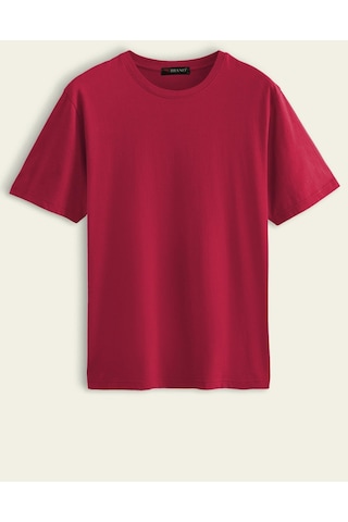 Unisex 2-li Paket Basic Regular Bisiklet Yaka Kısa Kollu T-shirt-1601-lacivert - Bordo Lacivert - Bordo