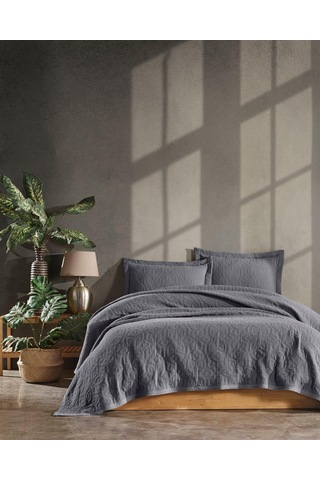 Çift Kişilik Lucette Pike Yatak Örtüsü Antrasit Diğer