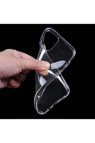 Apple iPhone Uyumlu 13 Mini Şeffaf Silikon Premium Kılıf + Kırılmaz Ekran Koruyucu Temperli Cam