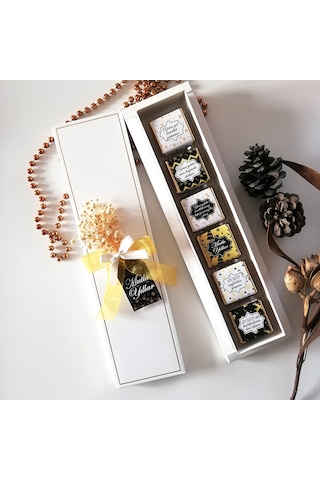 Yeni Yıl Hediyesi Çikolata Madlen Çikolata Gold 18'li