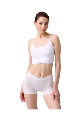 Cottonhill Premium - Kadın Beyaz Ultra-rahat Seamless Boxer Beyaz