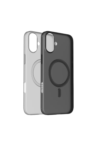Momax Lite CaseForm Apple Uyumlu iPhone 16 Plus E74 Magsafe Kılıf Transparan Siyah
