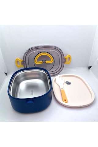 Vagonlife Paslanmaz Çelik Tek Bölmeli Yemek Kabı - Lunch Box Vgn540 Mavi Mavi