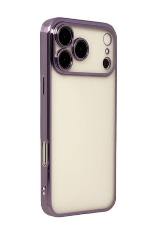 Apple Apple iPhone Uyumlu 17 Pro Max Razer Lensli Silikon - Mor