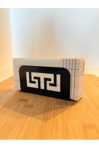 Metal Mat Siyah Peçetlik Paslanmaz Çelik Modern Peçelik Siyah Peç