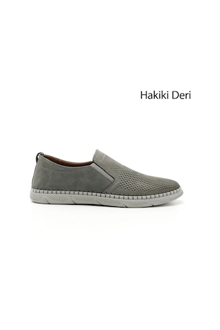 Gönderi(R) Erkek Gri Nubuk Hakiki Deri Comfort Ayakkabı Dyma81301621 Gri