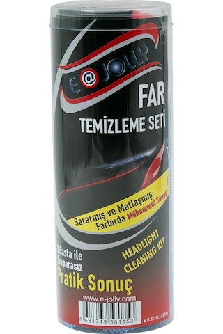 Jolly Sararmış ve Matlaşmış Far ve Stop Temizleme Parlatma Seti
