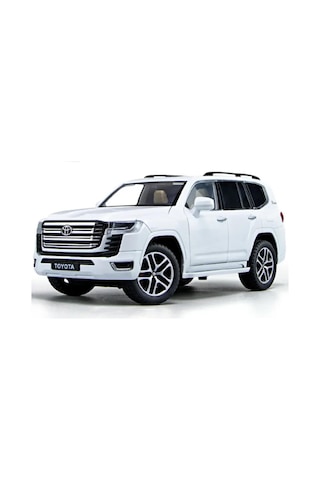 Kutulu Koleksiyon 1 / 24 Ölçek Toyota Land Cruiser Beyaz Metal Araba