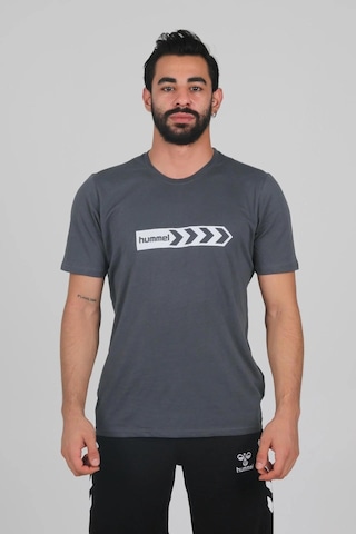 Hummel Armın Coton Basıc Logo T-shırt S/s Baskılı T-shırt Antrasit