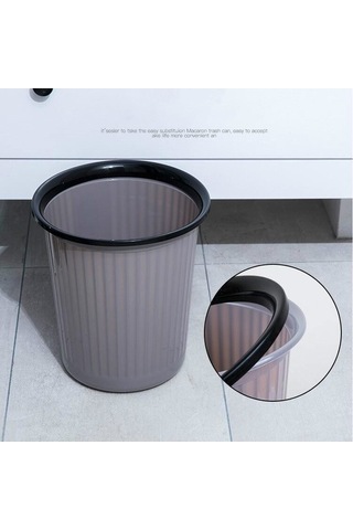 Tongxida Xinermei Mutfak Banyo Ev Plastik Çöp Kutusu, Boyut: 28x26x19cm Gri Gri