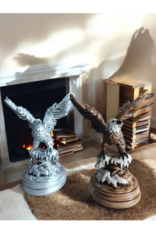 10cm -18cm Ebatlarında Kırılmaz Polyester,sarı Renk Kartal Biblo