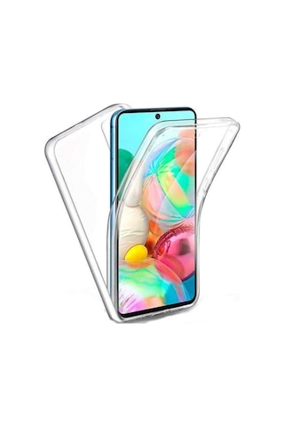 Samsung Uyumlu Galaxy A71 Kilif 360 Derece Full Koruma Ön Arka Seffaf 500522438