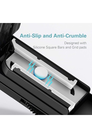 Aubyhe Siyah Çoklu İlaç Kesici - 2-15mm Boyutları, Hassas Kesim, 1/2-1/8 Parçalara Ayırma, Kaymazsız Silikon Taban Diğer