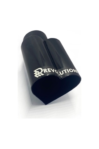 Revolutionex Siyah Kalpli Egzoz Ucu Black Kalp Egzoz Başlığı Kalp