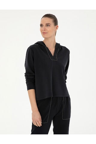 Pierre Cardin Kadın Siyah Sweatshirt 50282639-vr046 Siyah