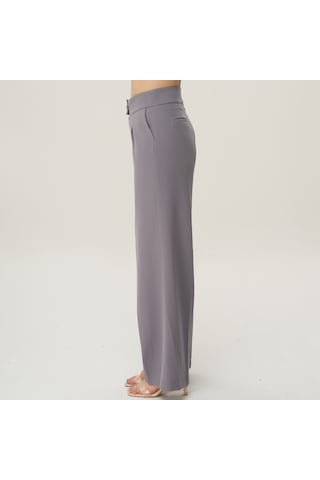 Deryam Tekstil Geniş Paça Kadın Pantolon Gri