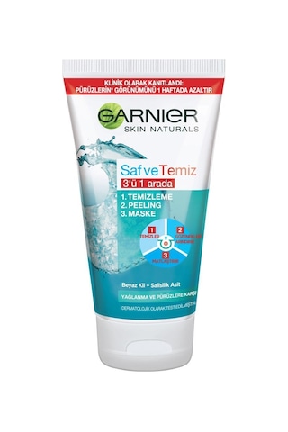Garnier Saf ve Temiz 3'ü 1 Arada Yüz Temizleme Jeli 150 ML