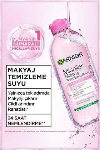 Micellar Makyaj Temizleme Suyu 700ml, 24 Saat Nemlendirme, Hassas Ciltler İçin, Vegan & Cruelty Free 3600541938533-11403
