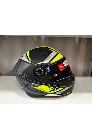 Kask Mt Revenge 2 S Hatax C3 Motosiklet Kaskı Mat Sarı - Siyah