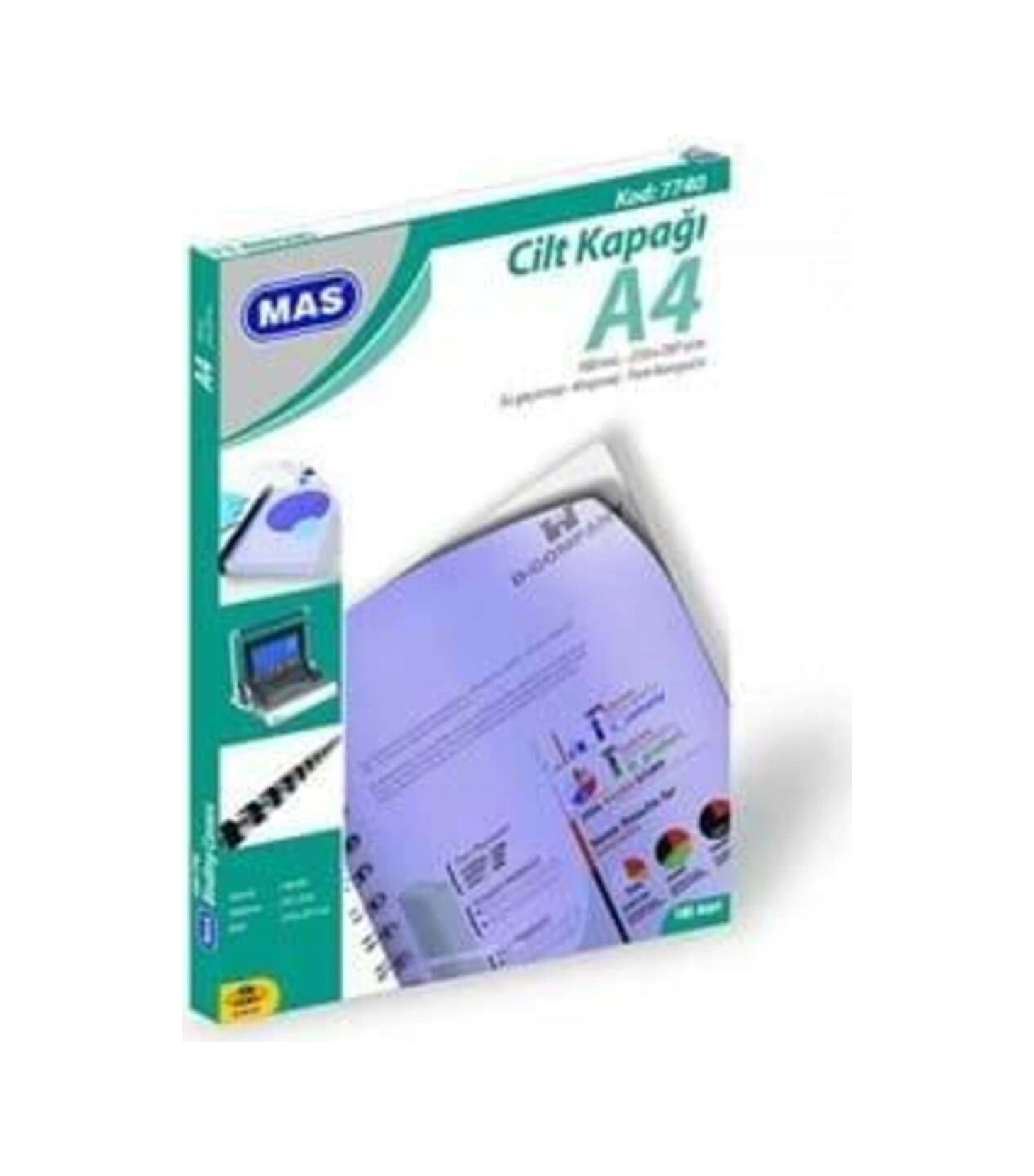 Cilt Kapağı A4 160 Mic Beyaz 7740