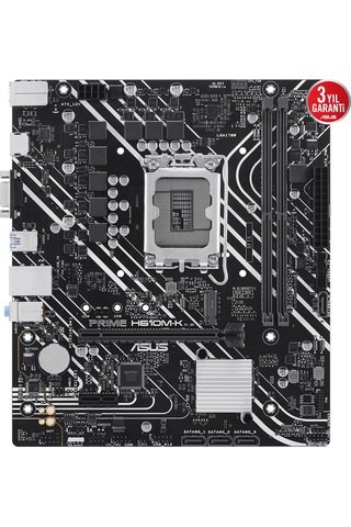 Asus Prıme H610m-k Ddr5 5600mhz Hdmı Vga Matx 1700