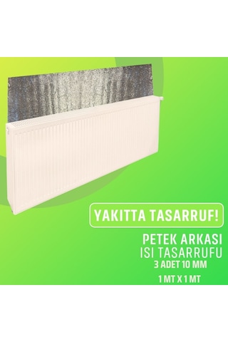 PETEK ARKASI ISI YALITIM LEVHASI 10 MM ( EN : 1 MT BOY: 1 MT ) 3 ADET