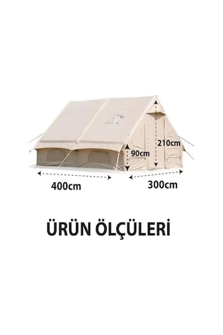 12 Kişilik 4 Mevsim Şişme Kamp Çadırı 300x400x210 Çok Renkli