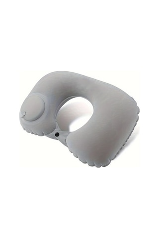 Trendooze Yeşil Şişme Boyun Yastığı Taşınabilir Hafif Otomatik Şişme Ofis Seyahat Yeşil Yeşil