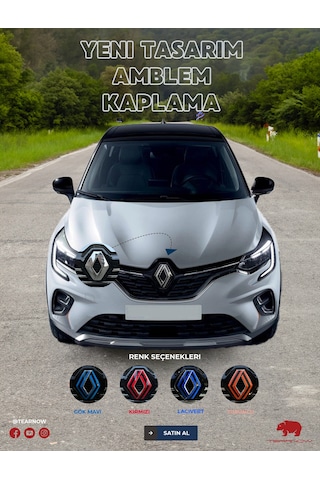 Renault Captur 2019-2024 Yeni Tasarım Amblem Kaplama Sticker