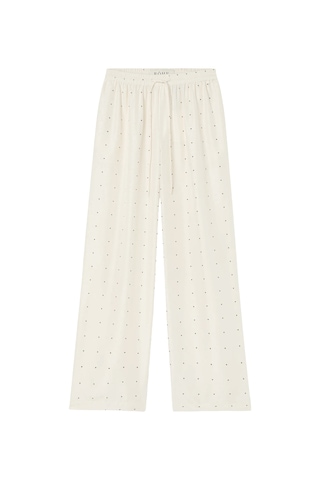 Rohe Şık Polka Noktalı Ipek Pantolon Creme