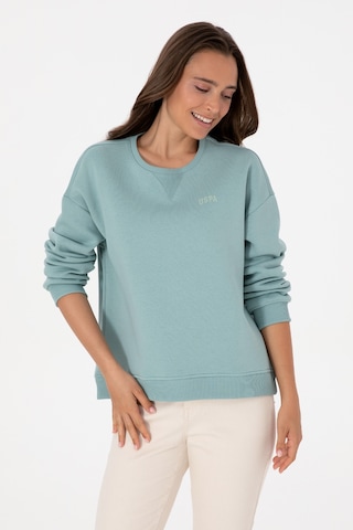 U.S. Polo Assn. Kadın Mint Şardonlu Bisiklet Yaka Basic Sweatshırt 50313586-VR090
