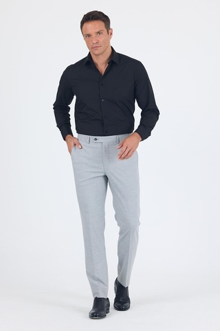 İmza Gri Esnek Yandan Cepli Comfort Fit Classic Pantolon 1003250151 Gri