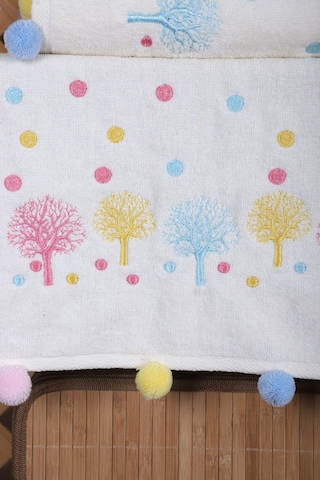 6 Lı Renkli Ağaç Nakışlı El Yüz Havlu Seti Ponponlu Hediyelik Çeyizlik El Yüz Havlu Takımı 50 X 90 Cm 001