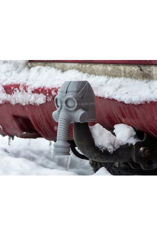 Gaz Maskesi Tasarımlı Araç Çeki Demiri Kapağı - Off-road Uyumlu Dekoratif Koruyucu Başlık