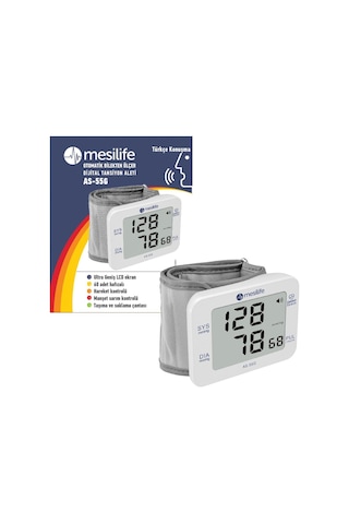 Mesilife AS-55G Tam Otomatik Bilekten Ölçer Türkçe Konuşan Tansiyon Aleti