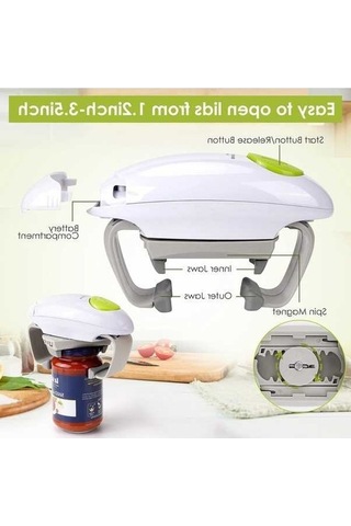 Ulzyvf Yeni Otomatik Mutfak Mühürlü Kavanozlar Açma Aleti, Güçlü Ve Dayanıklı Pratik Beyaz Aleti Diğer