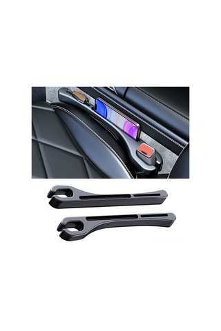 Padalink Oto Koltuk Aralığı Dolgu Protektörü - Deri Dokulu Malzeme, Kayıp Eşya Önleyici, Çiftli Paket, Siyah