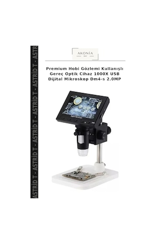 Premium Hobi Gözlemi Kullanışlı Gereç Optik Cihaz 1000x Usb Dijital Mikroskop Dm4-s 2.0mp