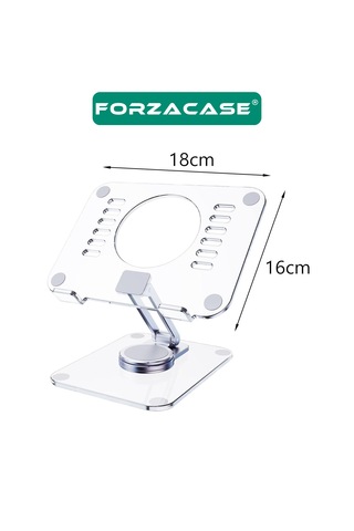 Forzacase 360 Derece Döner Şeffaf Akrilik Tablet Standı - Fc1066