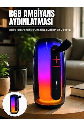 Plentifulbluetooth 5.3 Rgb Led Işıklı Taşınabilir Hoparlör Usb Tf Kart Aux Destekli