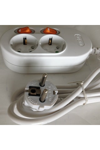 Joyjadehub Kore Priz Şeridi 2 Çoklu Anahtar Priz Avrupa