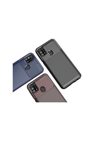 Samsung Uyumlu Galaxy M31 Kılıf Zore Negro Silikon Kapak-Siyah