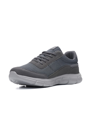 Günlük Erkek Sneaker Yetişkin Büyük Numara Spor Ayakkabı Fileli Bağcıklı Rahat Esnek 050 Füme