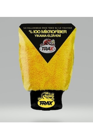 Oto Yıkama Eldiveni Mikrofiber Araç Oto Cila Eldiven Sarı
