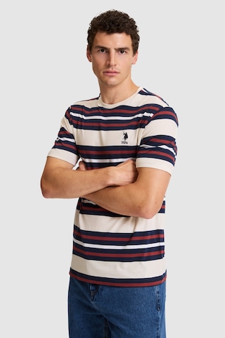 U.s. Polo Assn. Erkek Krem Tişört 50326971-vr071