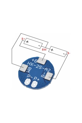 Bakayelektronik-2S 5A Bms Lityum Li-İon Batarya Koruma Kartı